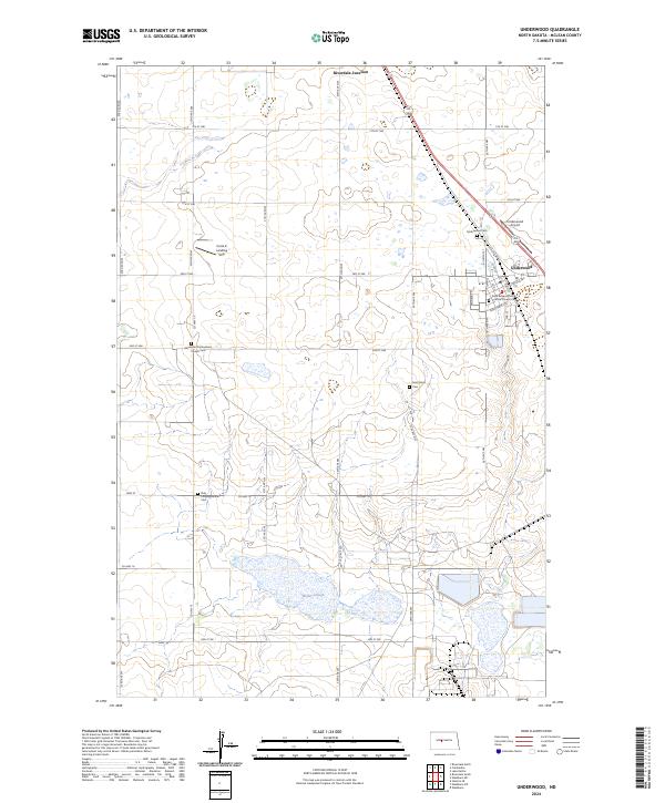 Underwood, ND — USGS 7.5-minute topo (2024)