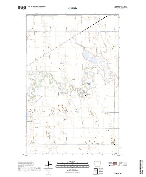 Oakwood, ND — USGS 7.5-minute topo (2024)