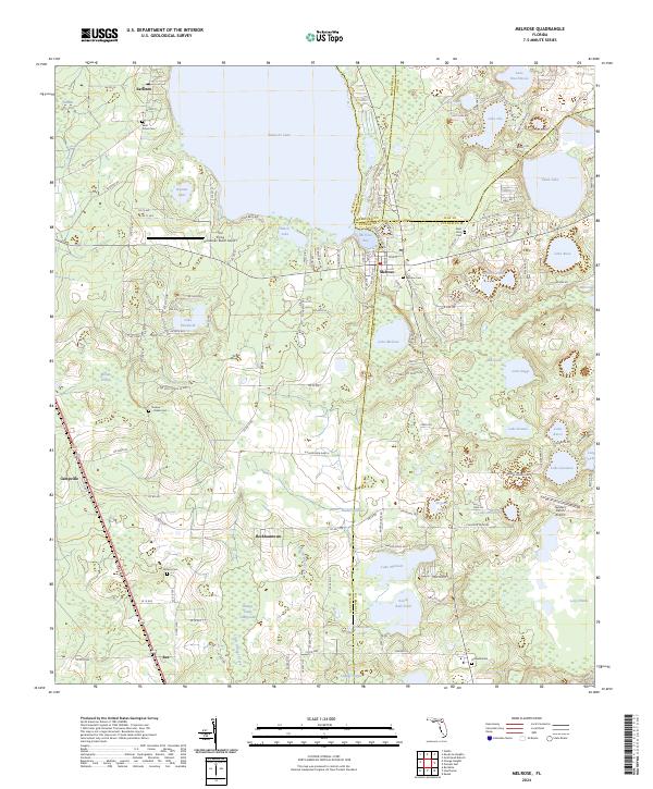 Melrose, FL — USGS 7.5-minute topo (2024)