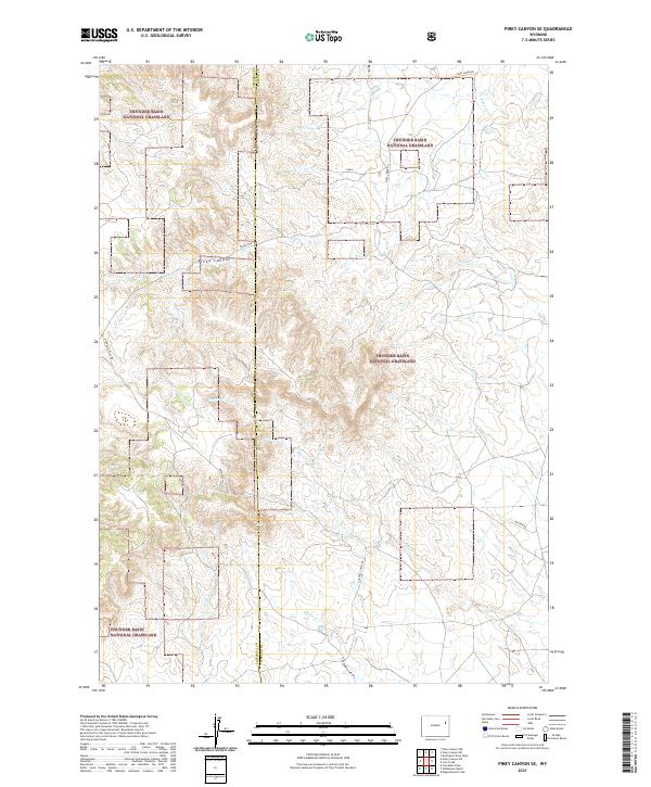 Piney Canyon SE, WY — USGS 7.5-minute topo (2021)