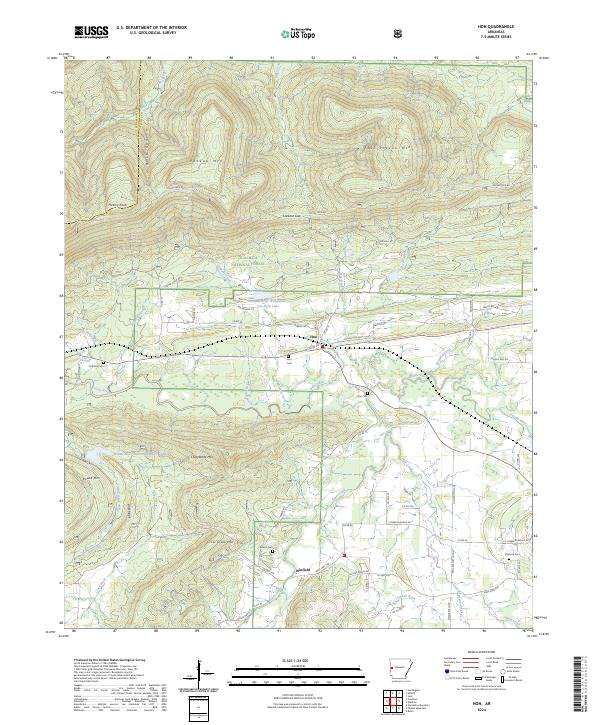 Hon, AR — USGS 7.5-minute topo (2024)