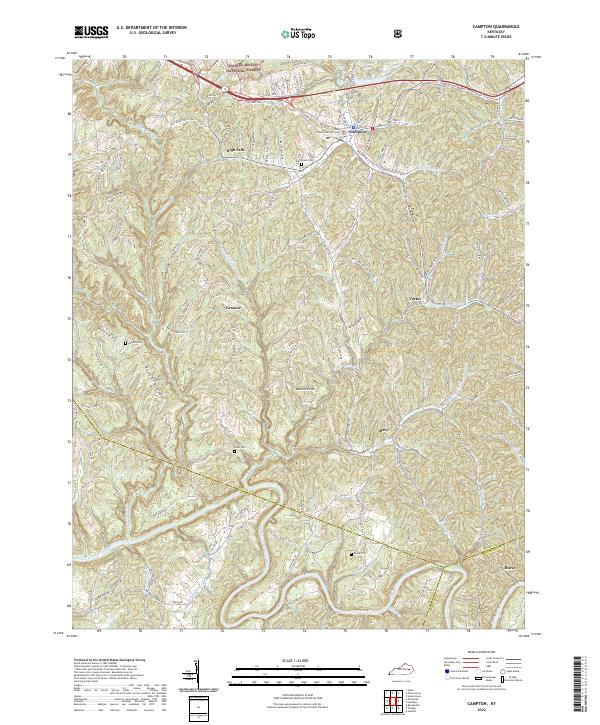 Campton, KY — USGS 7.5-minute topo (2022)