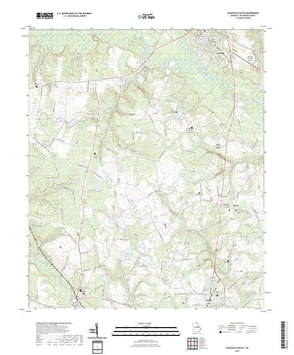 Louisville South, GA — USGS 7.5-minute topo (2024)