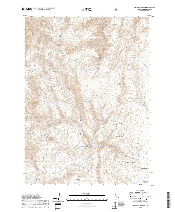 Holloway Meadows, NV — USGS 7.5-minute topo (2023)
