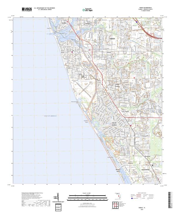 Venice, FL — USGS 7.5-minute topo (2025)