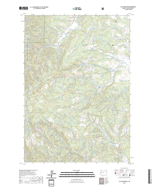 Flat Mountain, OR — USGS 7.5-minute topo (2023)