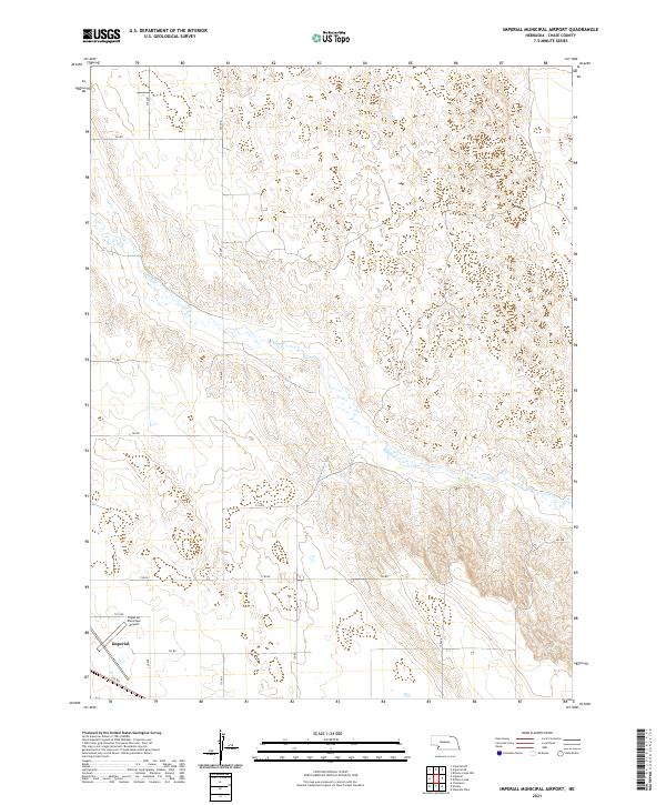 Imperial Municipal Airport, NE — USGS 7.5-minute topo (2021)