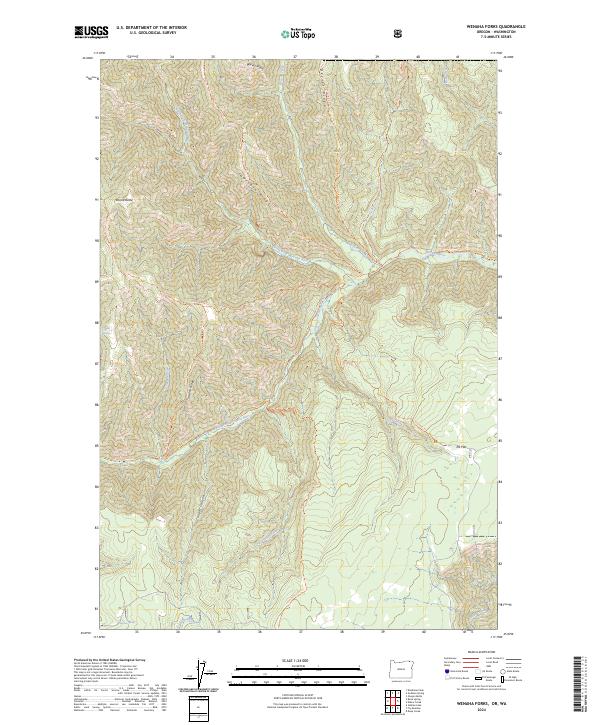 Wenaha Forks, OR-WA — USGS 7.5-minute topo (2024)