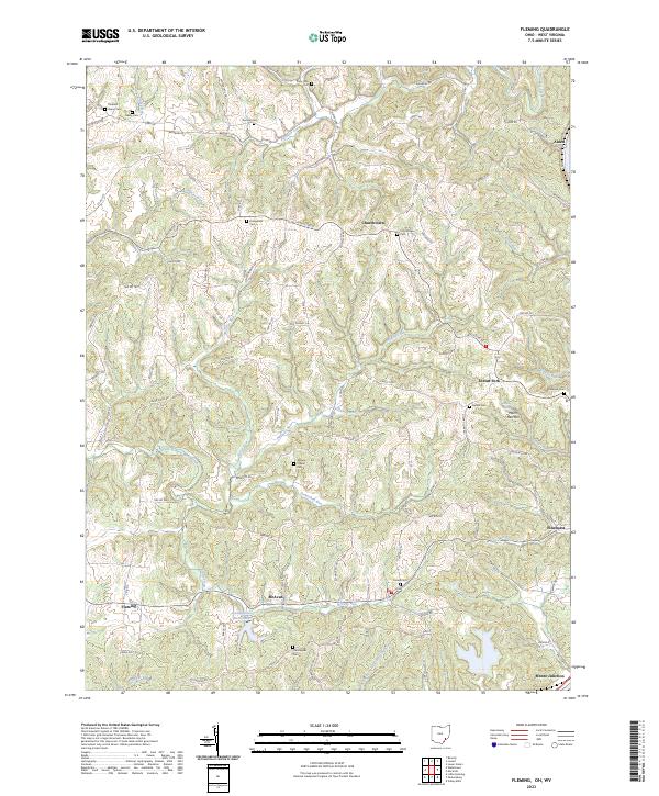 Fleming, OH-WV — USGS 7.5-minute topo (2023)