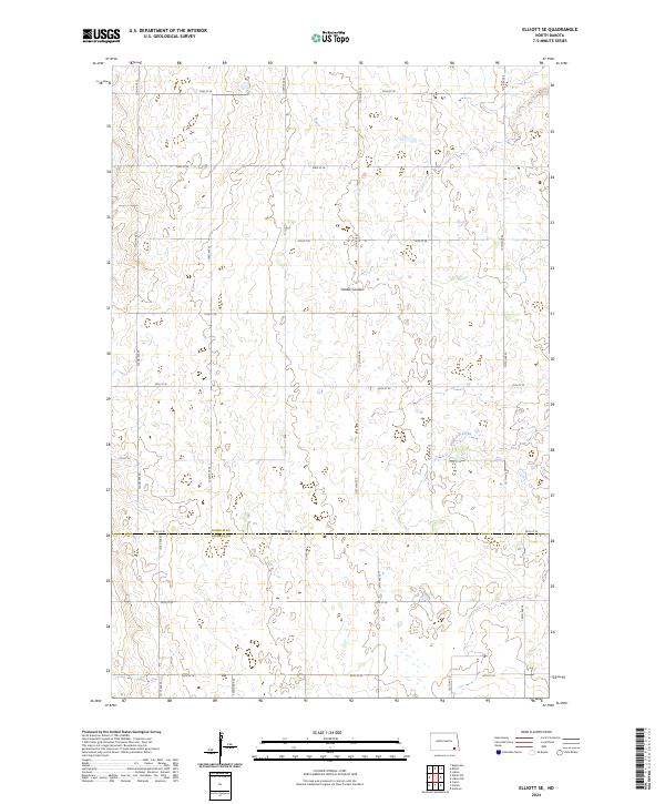 Elliott SE, ND — USGS 7.5-minute topo (2024)