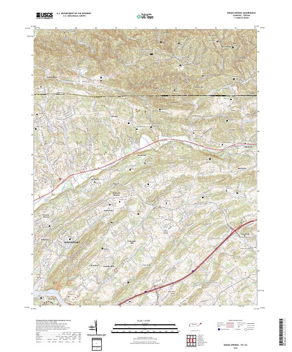 Indian Springs, TN-VA — USGS 7.5-minute topo (2022)