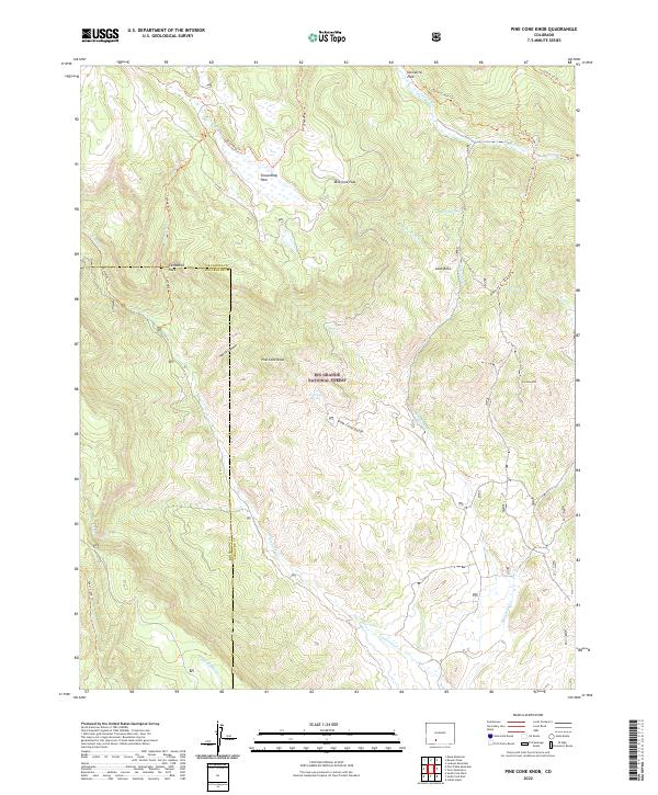 Pine Cone Knob, CO — USGS 7.5-minute topo (2022)