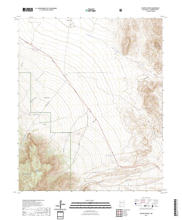 Water Canyon, NM — USGS 7.5-minute topo (2023)