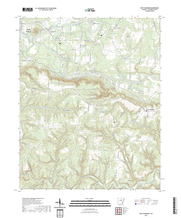 West Pangburn, AR — USGS 7.5-minute topo (2024)