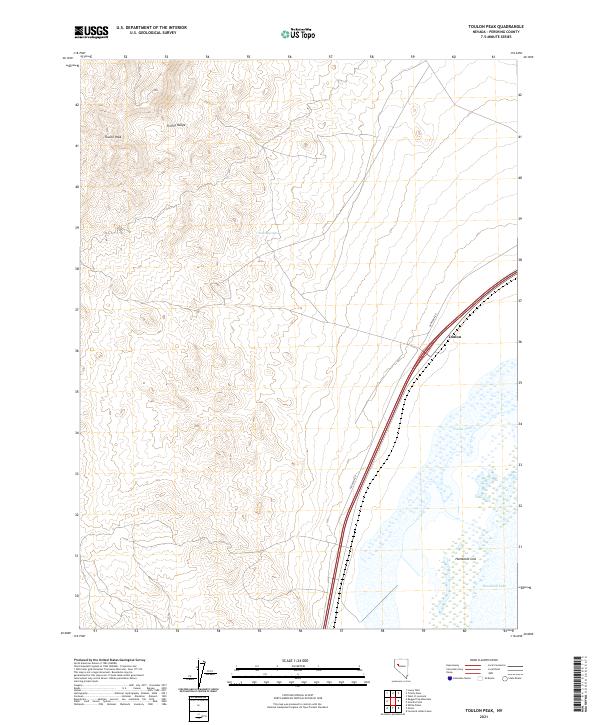 Toulon Peak, NV — USGS 7.5-minute topo (2021)