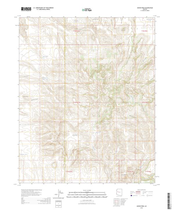 Mohon Peak, AZ — USGS 7.5-minute topo (2026)