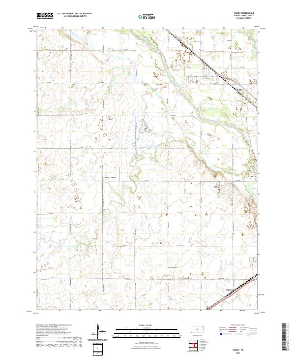 Yaggy, KS — USGS 7.5-minute topo (2022)