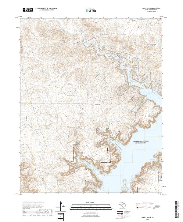 Evans Canyon, TX — USGS 7.5-minute topo (2022)