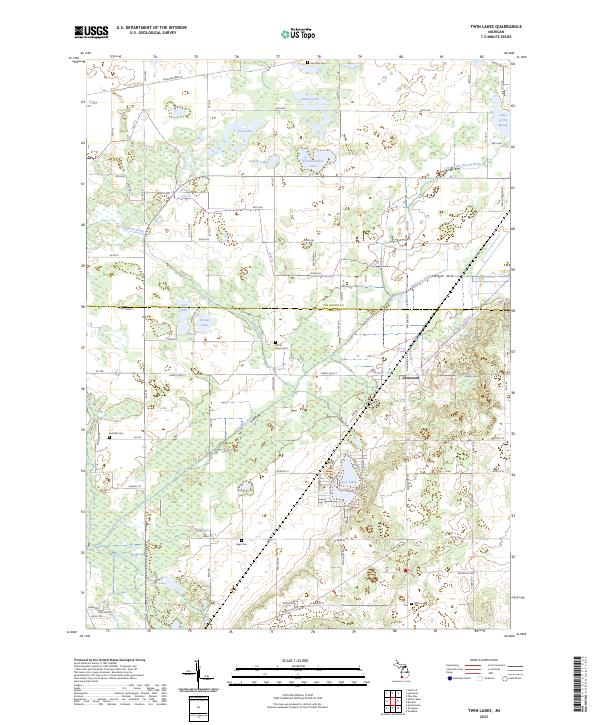 Twin Lakes, MI — USGS 7.5-minute topo (2023)