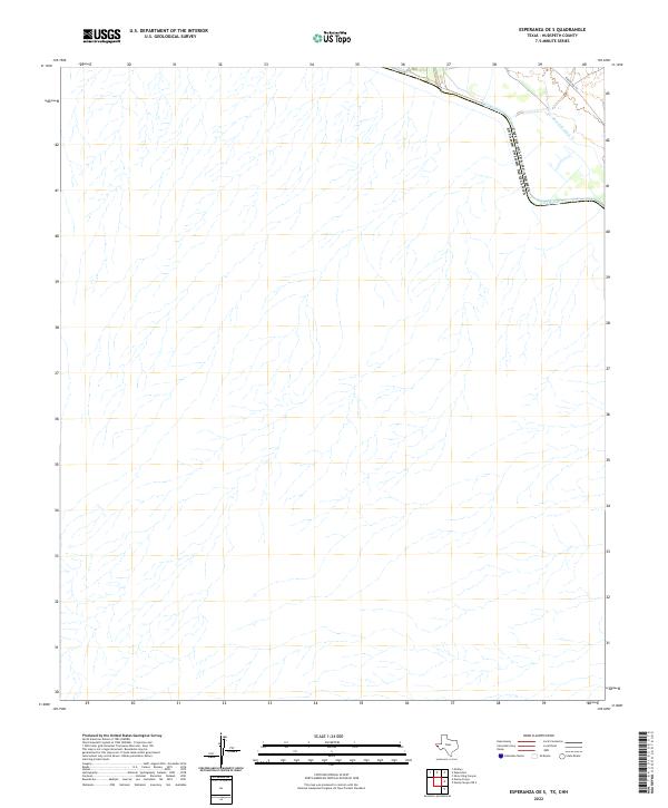 Esperanza OE S, TX,CHH, US — USGS 7.5-minute topo (2022)
