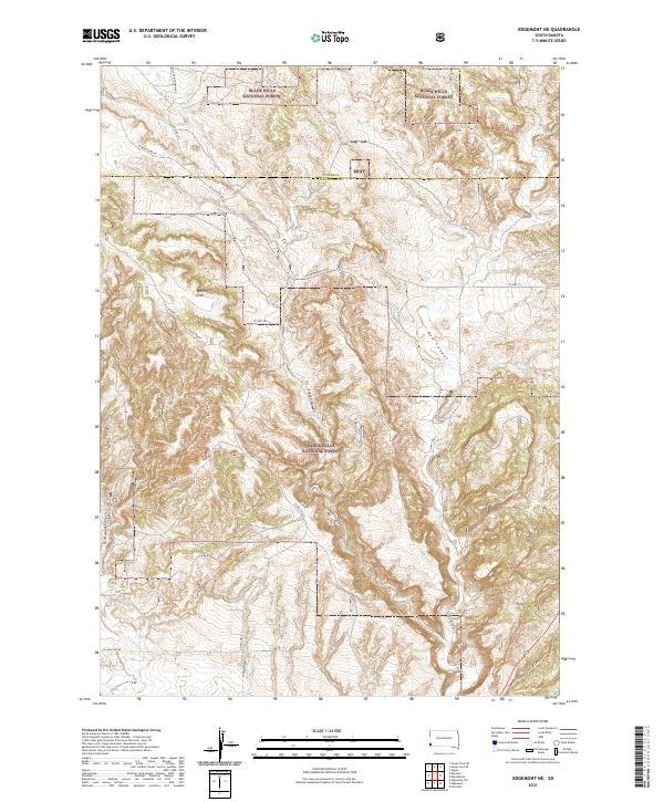 Edgemont NE, SD — USGS 7.5-minute topo (2021)
