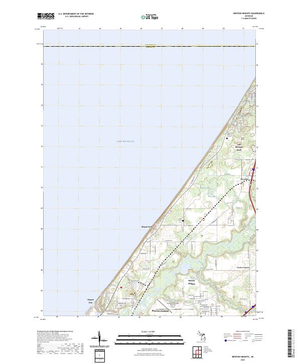 Benton Heights, MI — USGS 7.5-minute topo (2023)