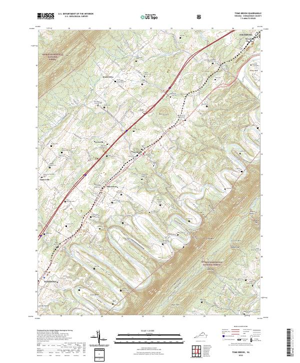 Toms Brook, VA — USGS 7.5-minute topo (2022)