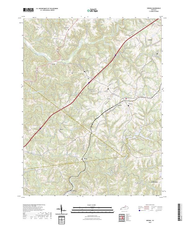 Verona, KY — USGS 7.5-minute topo (2022)