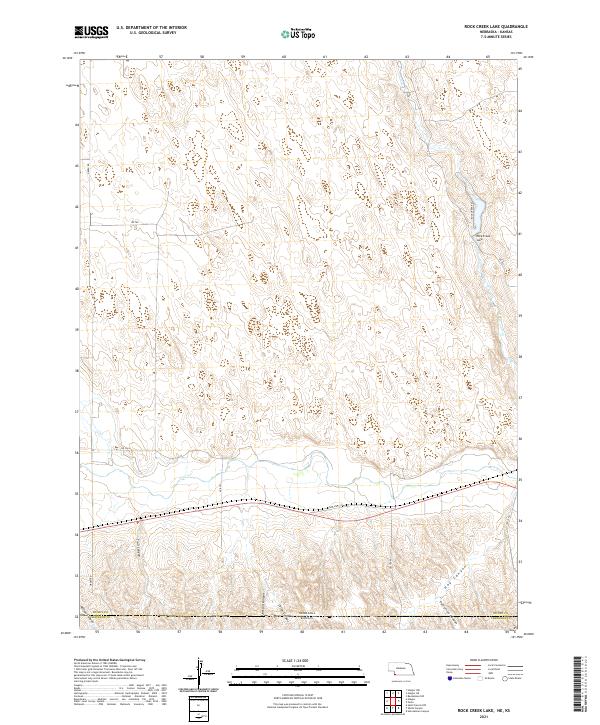 Rock Creek Lake, NE-KS — USGS 7.5-minute topo (2021)