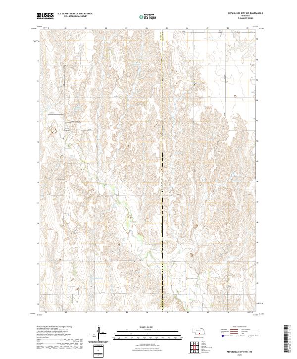 Republican City NW, NE — USGS 7.5-minute topo (2021)