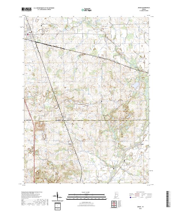 Argos, IN — USGS 7.5-minute topo (2022)