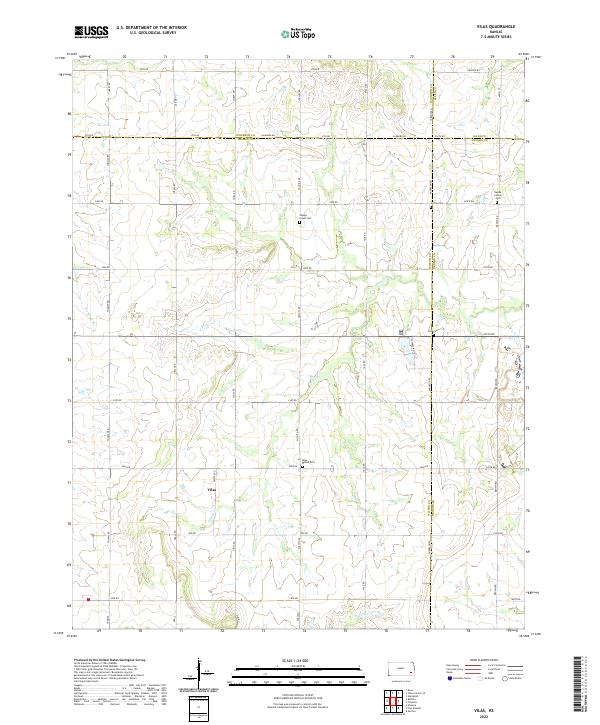 Vilas, KS — USGS 7.5-minute topo (2022)