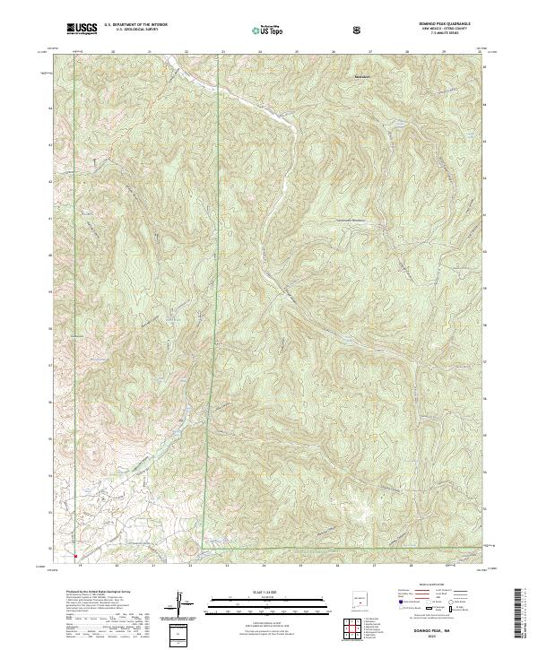 Domingo Peak, NM — USGS 7.5-minute topo (2023)