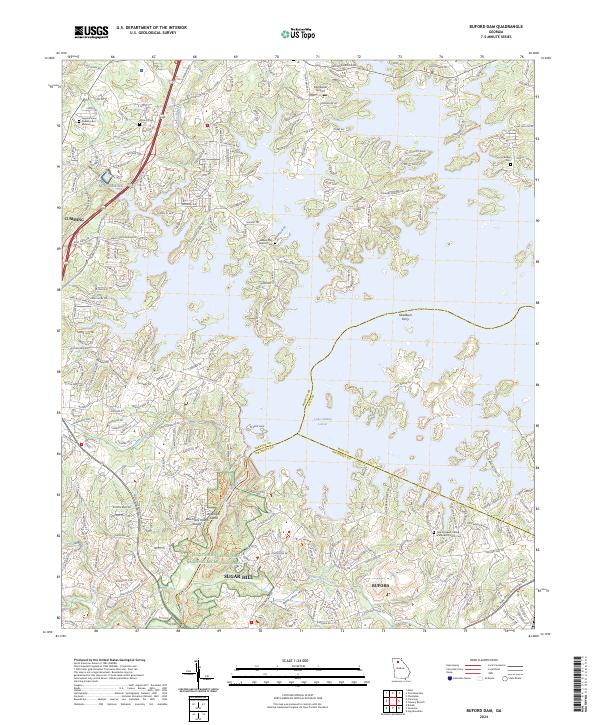 Buford Dam, GA — USGS 7.5-minute topo (2024)