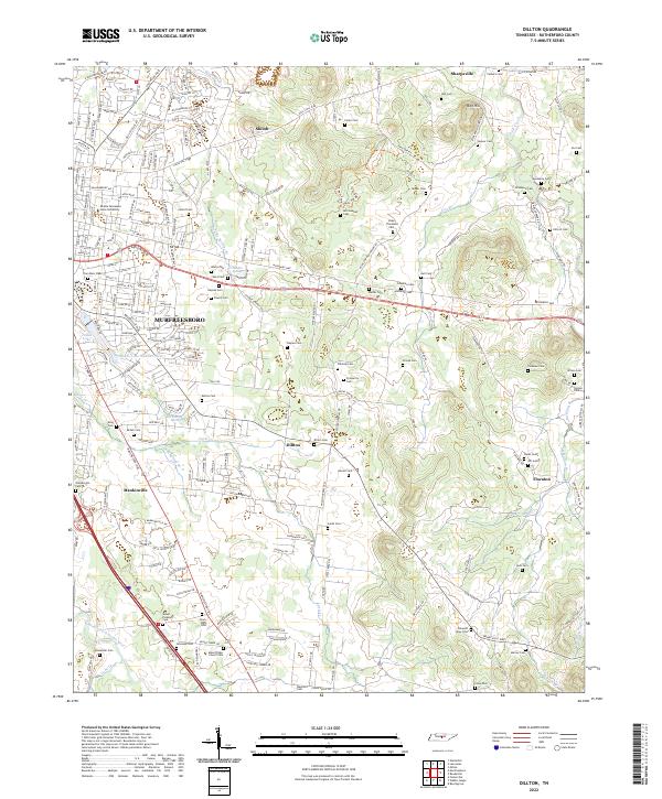 Dillton, TN — USGS 7.5-minute topo (2022)