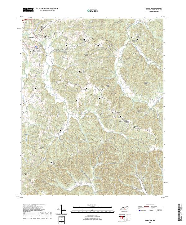 Edmonton, KY — USGS 7.5-minute topo (2022)