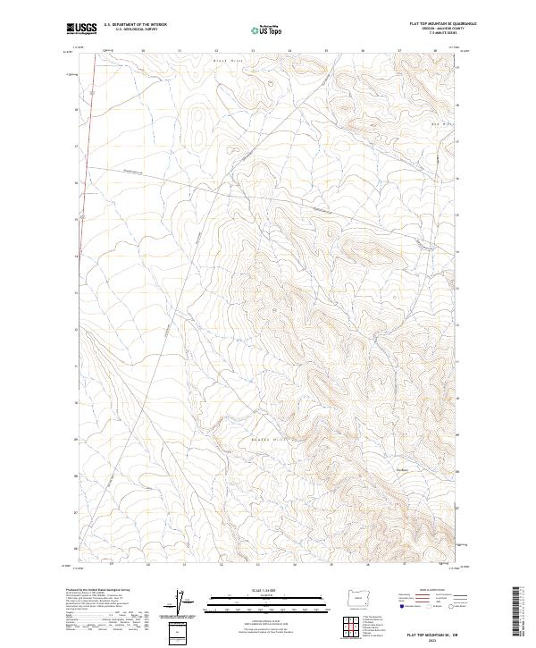 Flat Top Mountain SE, OR — USGS 7.5-minute topo (2023)