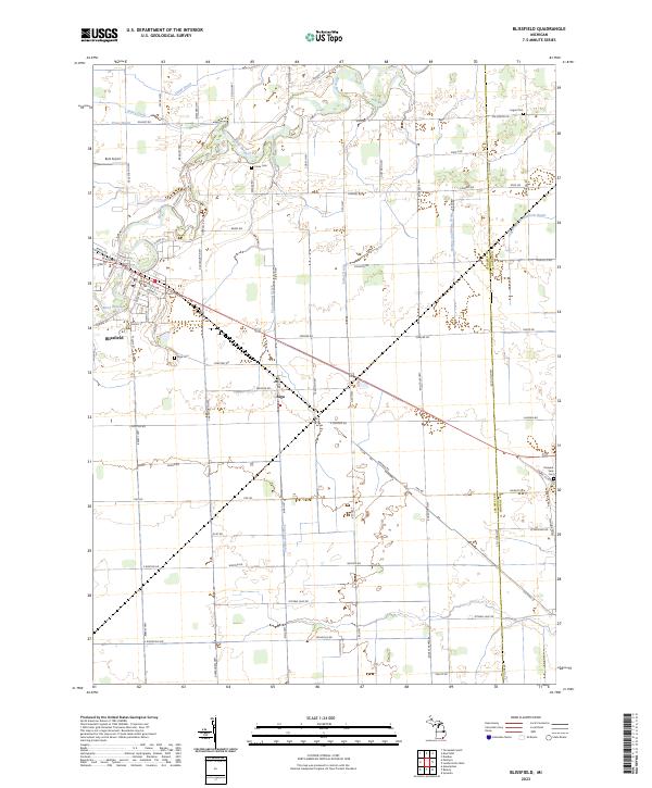 Blissfield, MI — USGS 7.5-minute topo (2023)