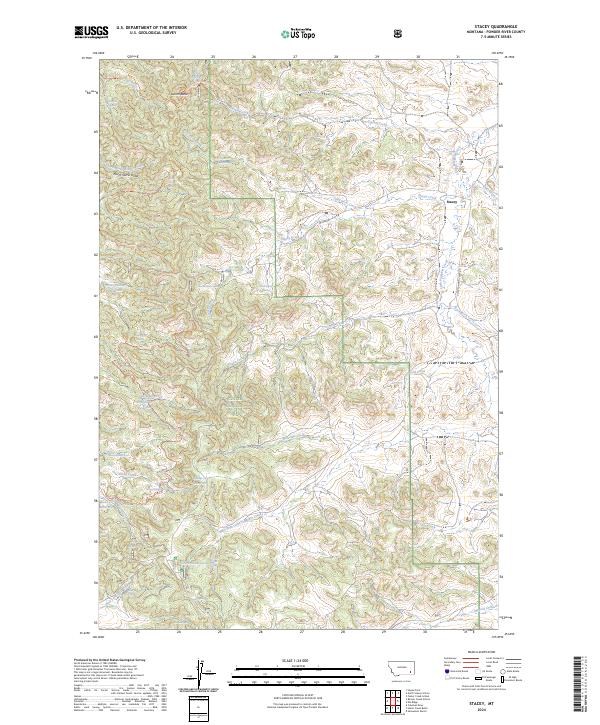 Stacey, MT — USGS 7.5-minute topo (2024)