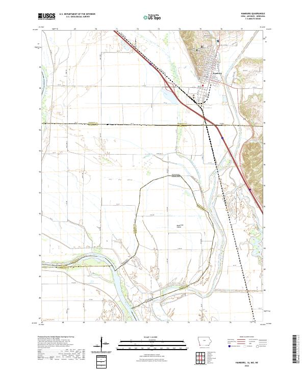 Hamburg, IA-MO-NE — USGS 7.5-minute topo (2022)