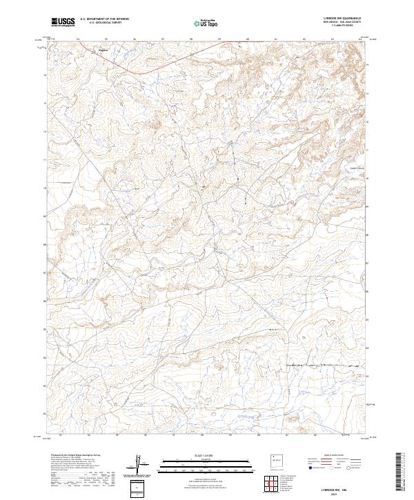 Lybrook NW, NM — USGS 7.5-minute topo (2023)