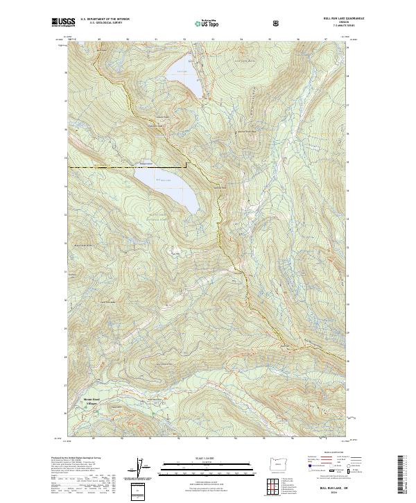 Bull Run Lake, OR — USGS 7.5-minute topo (2024)