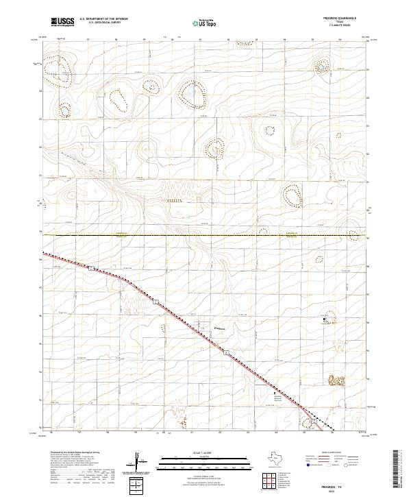 Progress, TX — USGS 7.5-minute topo (2022)