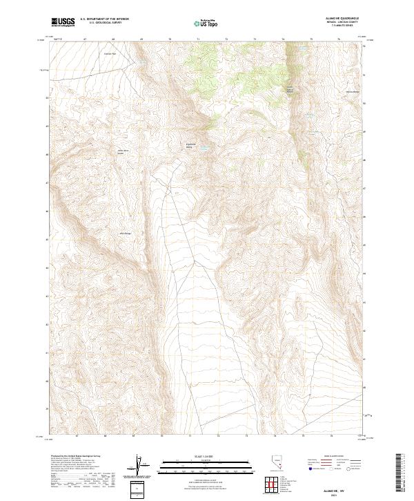 Alamo NE, NV — USGS 7.5-minute topo (2021)