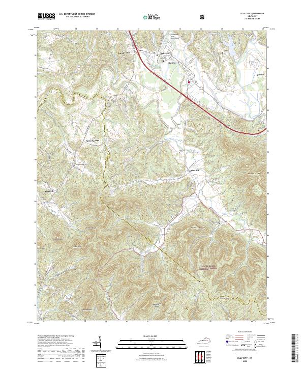 Clay City, KY — USGS 7.5-minute topo (2022)