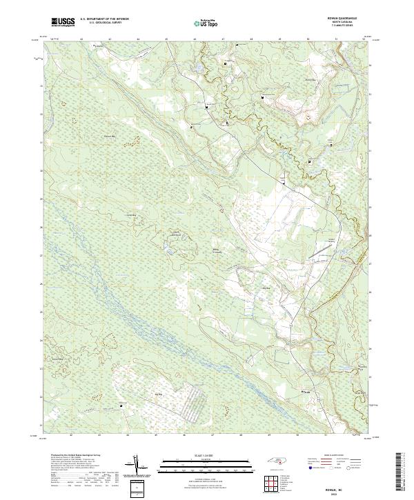 Rowan, NC — USGS 7.5-minute topo (2022)