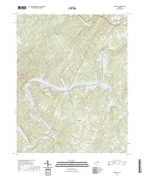 Leesville, VA — USGS 7.5-minute topo (2022)