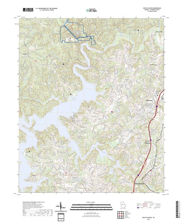 South Canton, GA — USGS 7.5-minute topo (2024)