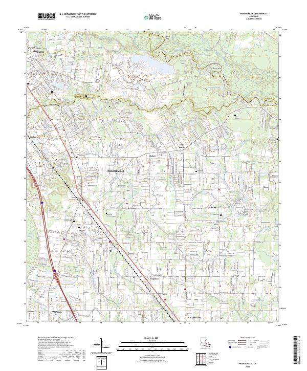 Prairieville, LA — USGS 7.5-minute topo (2024)