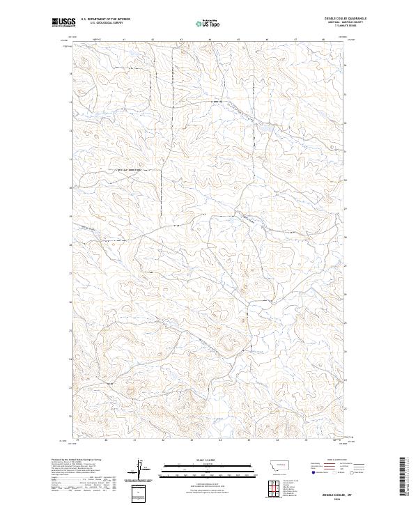 Ziegele Coulee, MT — USGS 7.5-minute topo (2024)